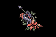 Arrow and Flowers, an Object Illustration by nomlimo.com (Thumbnail 1 of 3)