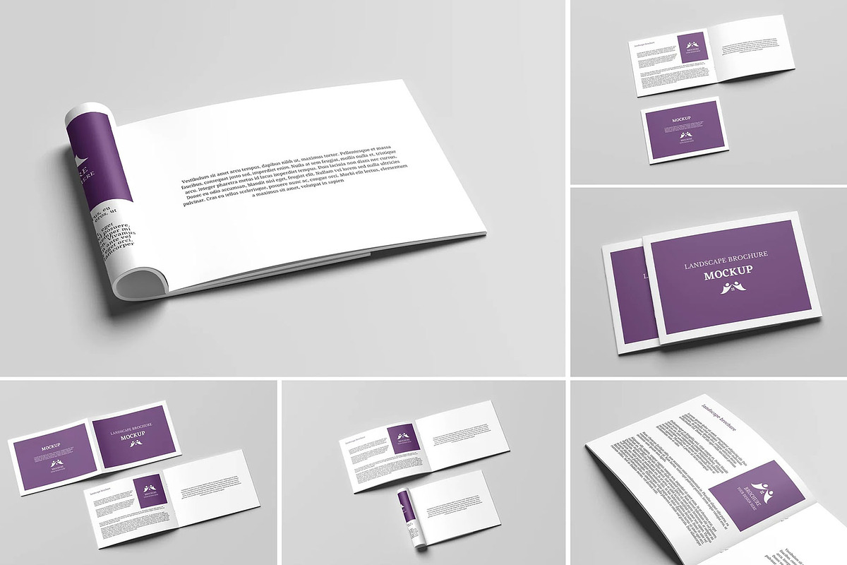 A4 Landscape Brochure Mockup, an Advertising Mockup by Hubzway (Photo 1 of 7)
