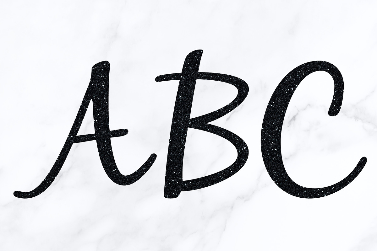 Black Glitter Alphabet, an Object Graphic by Patterns for Dessert (Photo 4 of 5)