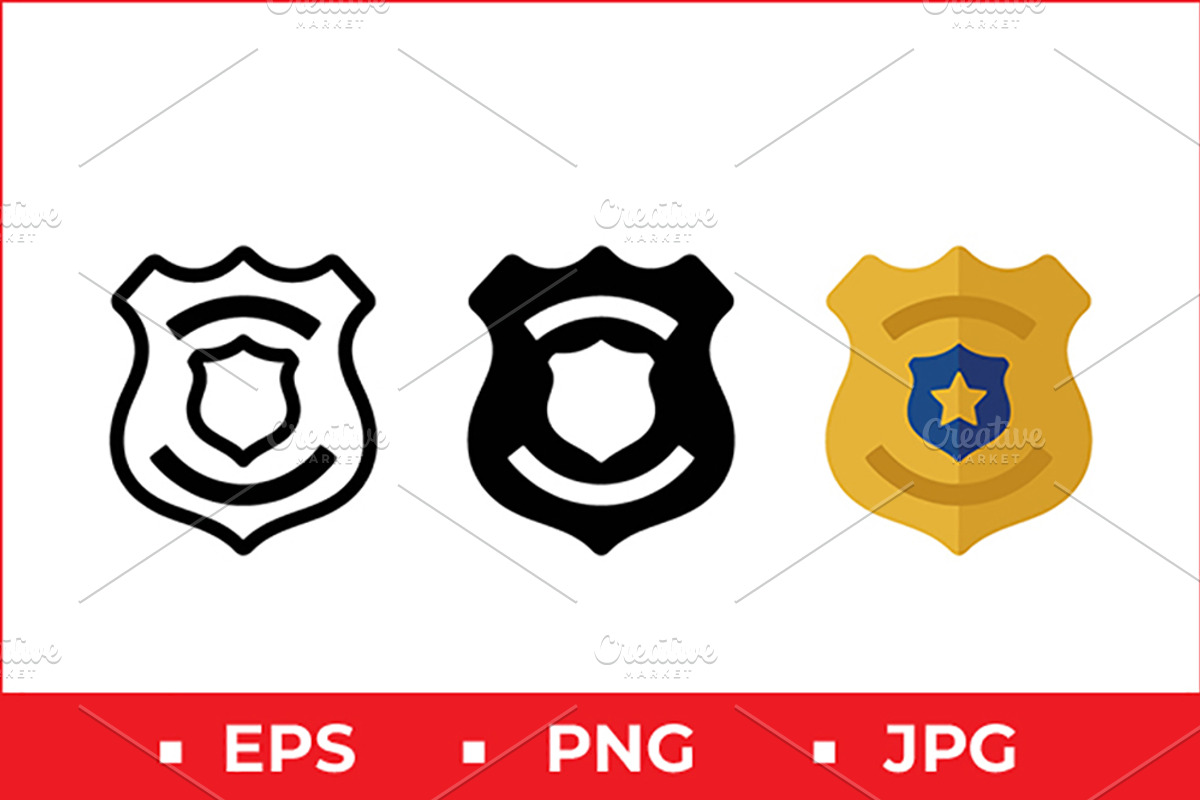Police Badge Icons, a Solid Icon by Artonix (Photo 1 of 2)
