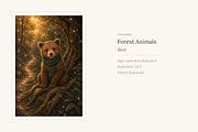 Woodland Forest Animals, Set of 6, an Animal Illustration by LanternkinStudio (Thumbnail 7 of 10)