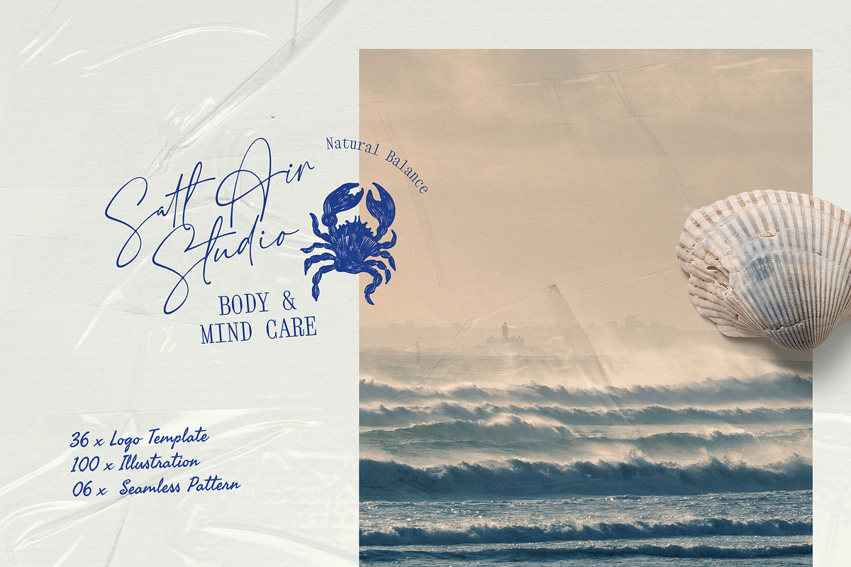 Ocean | Logo & Illustration Kit P2, a Branding & Logo Template by KetteCreate (Photo 2 of 22)