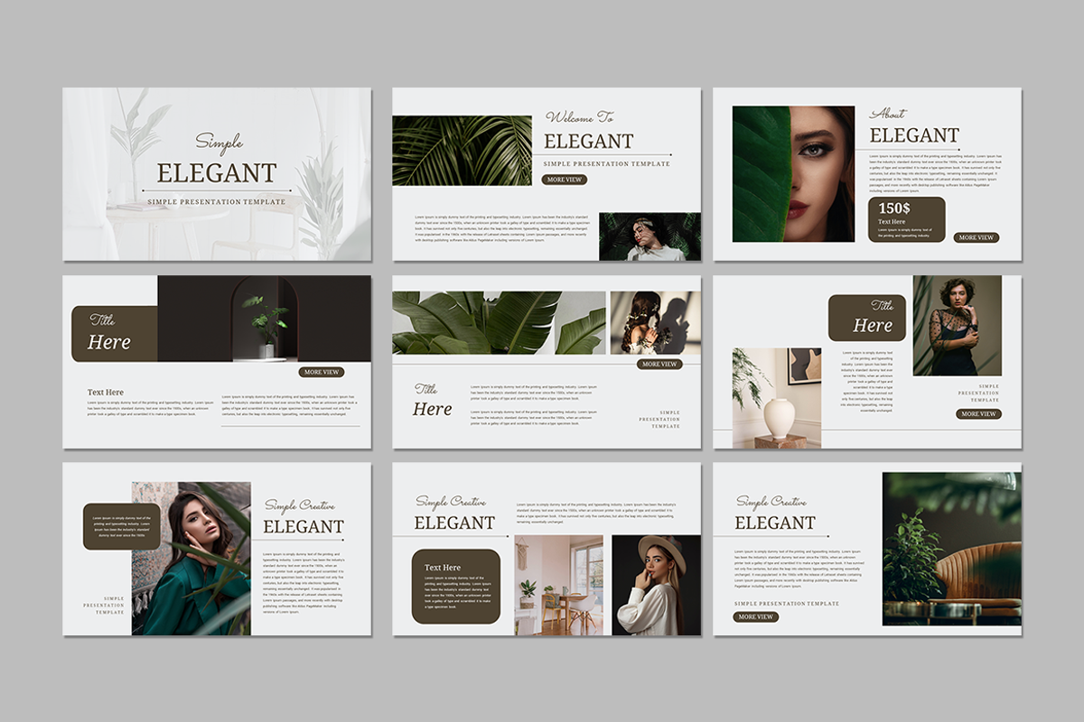 Simple Elegant - PowerPoint Template, a Presentation Template by QR ...