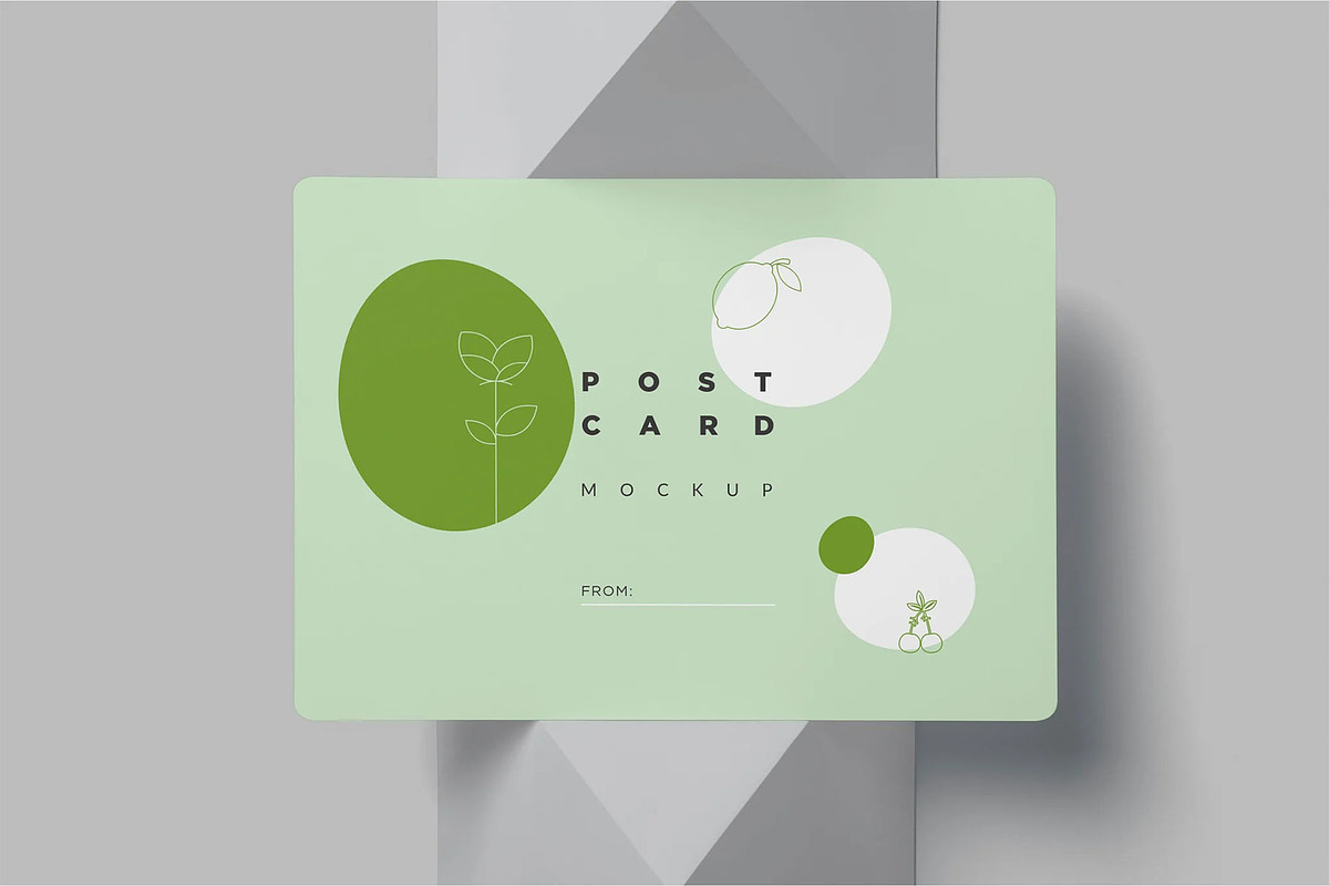 Rounded Corners Postcard Mockups, an Advertising Mockup by megostudi0 (Photo 5 of 6)
