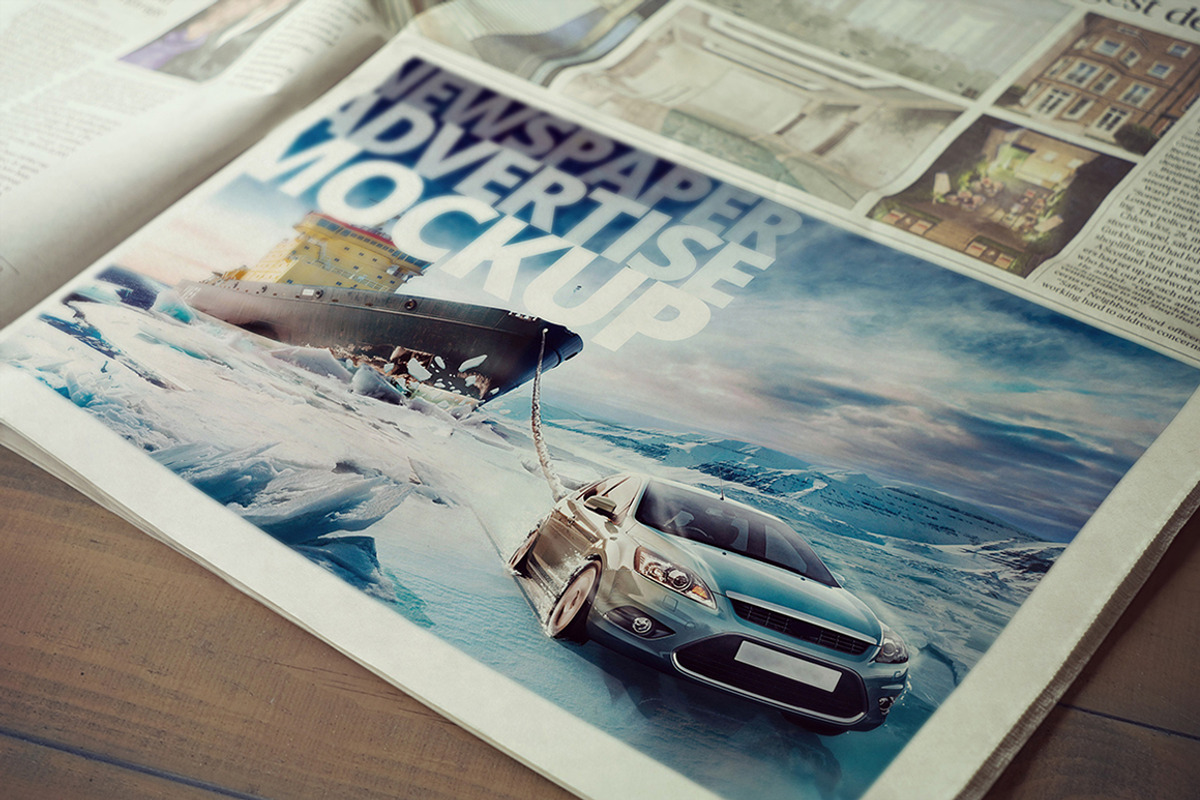 Newspaper Advertise Mockup v2, a Print Template by 2dsight (Photo 9 of 11)