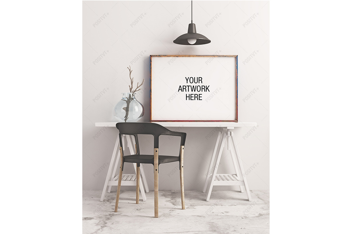 Poster Frame Mockup Minimalist, a Print Template by positvtplus (Photo 1 of 2)