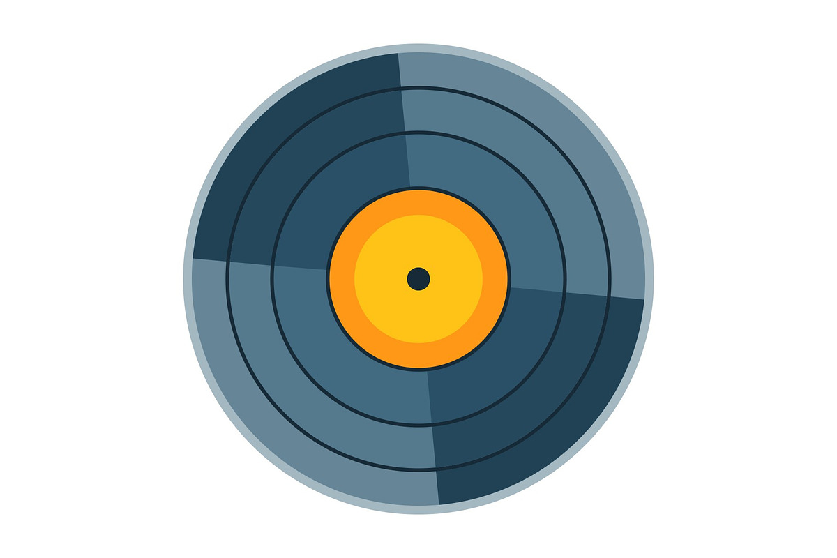 Vinyl Record Vector Icon, an Icon by Pexelpy (Photo 1 of 2)