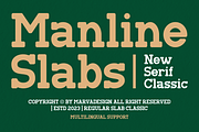 Manline Slabs - A Classic Slab Font, a Slab Serif Font by Marvadesign (Thumbnail 1 of 7)