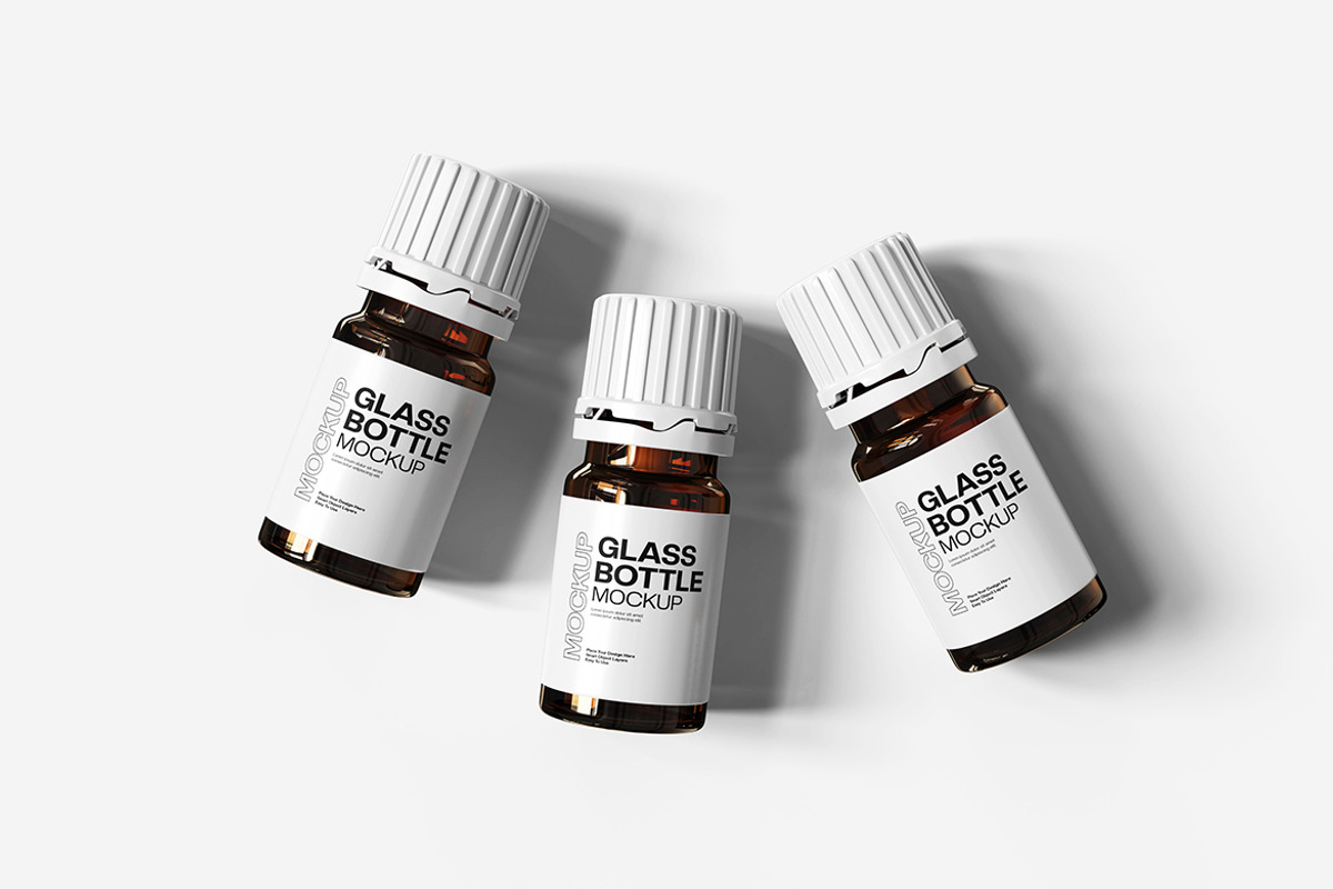 Glass Bottle Mockup, a Packaging Mockup by bimockup (Photo 4 of 6)