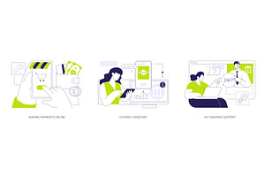 Online banking services isolated, a Finance Illustration by Visual Generation