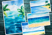 Seascapes 2. Watercolor set., an Illustration by AlexGreenArt (Thumbnail 5 of 9)