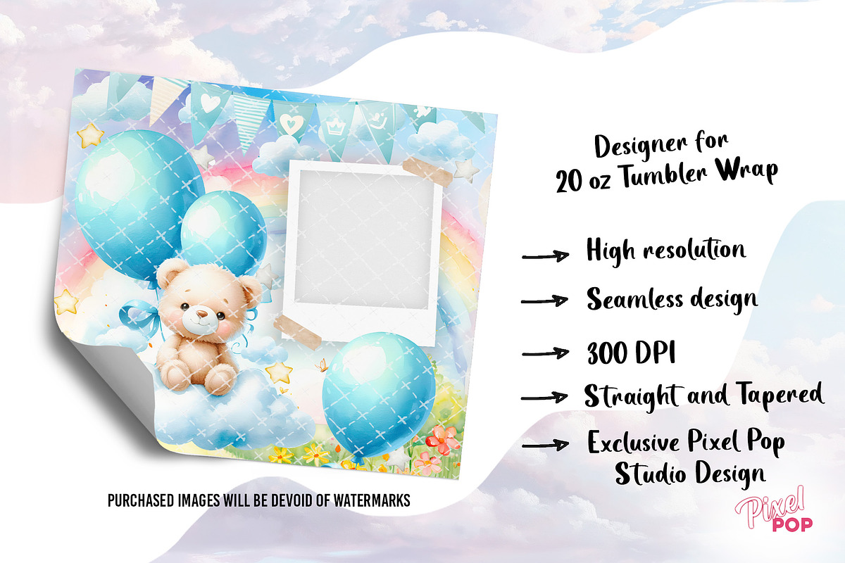 Add Your Baby Photo 20 oz Tumbler, a Graphic by TumblerArtDS (Photo 2 of 3)