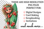 Whimsical Summer Beach Girl Clipart, an Illustration by Daily.Designs (Thumbnail 2 of 7)