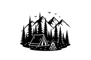 50 Camping Mountain Vector Bundle, an Illustration by jahid234 (Thumbnail 30 of 51)