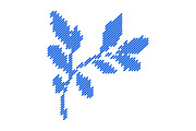 Striped Leaf Botanical Pattern, a Decorative Illustration by Design Store (Thumbnail 3 of 3)