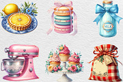 Vintage Baking Sublimation Clipart, an Illustration by Black Bird Studio (Thumbnail 4 of 6)