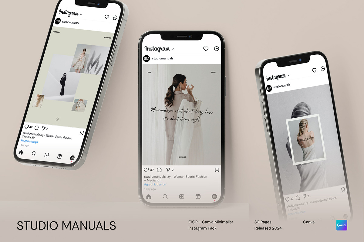 CIOR – Canva Minimalist Instagram, a Social Media Template by Studio Manuals (Photo 5 of 8)