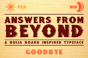 Answers From Beyond - Typeface