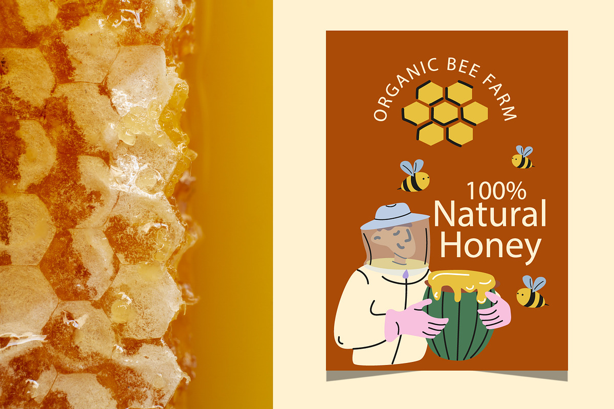 Bee Farm. Beekeeping and honey, a Food Illustration by Luamor (Photo 6 of 10)