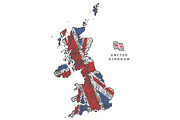 Colored map of the United Kingdom, an Illustration by Irina Trusova (Thumbnail 3 of 5)