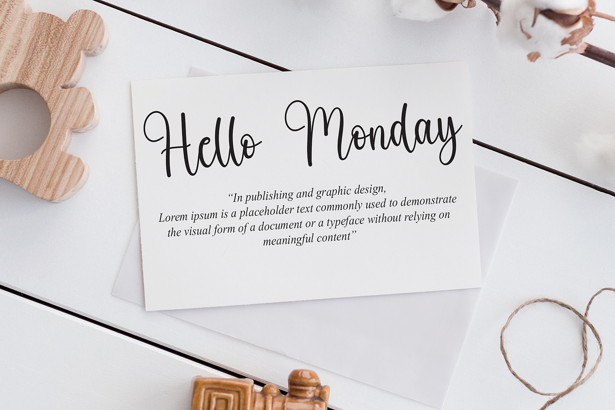 Sweet Almond | Script Font, a Script Font by Scratchones (Photo 5 of 8)