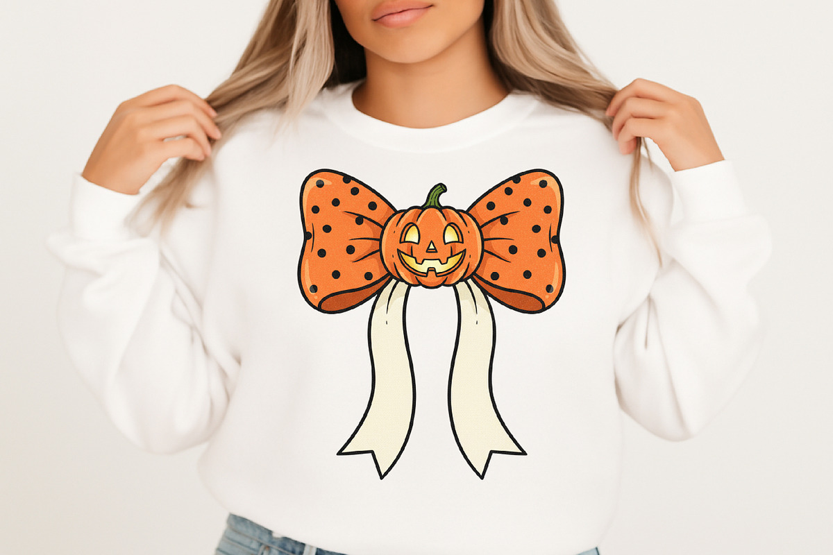 Halloween Bow Pumpkin Ghost PNG, an Illustration by Libby Wishes (Photo 3 of 6)