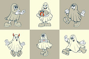 Ghost Characters Collection, a Seasonal Illustration by Alina Sh (Thumbnail 5 of 6)