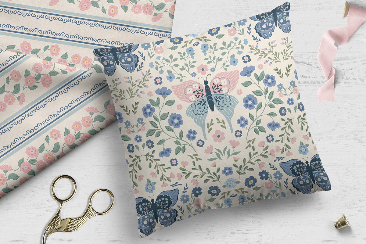 Cottagecore pattern background, a Pattern Graphic by Cozy pattern shop (Photo 6 of 10)