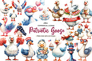 Cartoonish Patriotic Goose Clipart, an Illustration by CreationArt (Thumbnail 1 of 9)