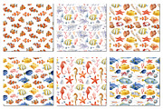 Seashells and fish, watercolor, an Animal Illustration by Hanna Hryharenka (Thumbnail 15 of 20)