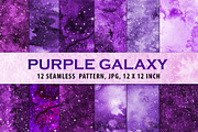 Purple Galaxy. Watercolor seamless, a Pattern Graphic by Olgaart (Thumbnail 1 of 4)