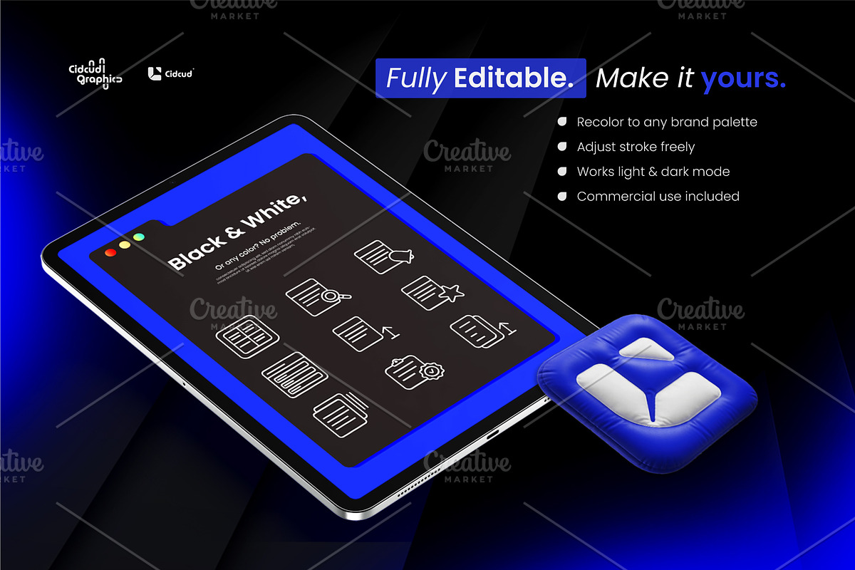Task Board Outline Icons, an Outline Icon by cidcud_graphic (Photo 3 of 3)