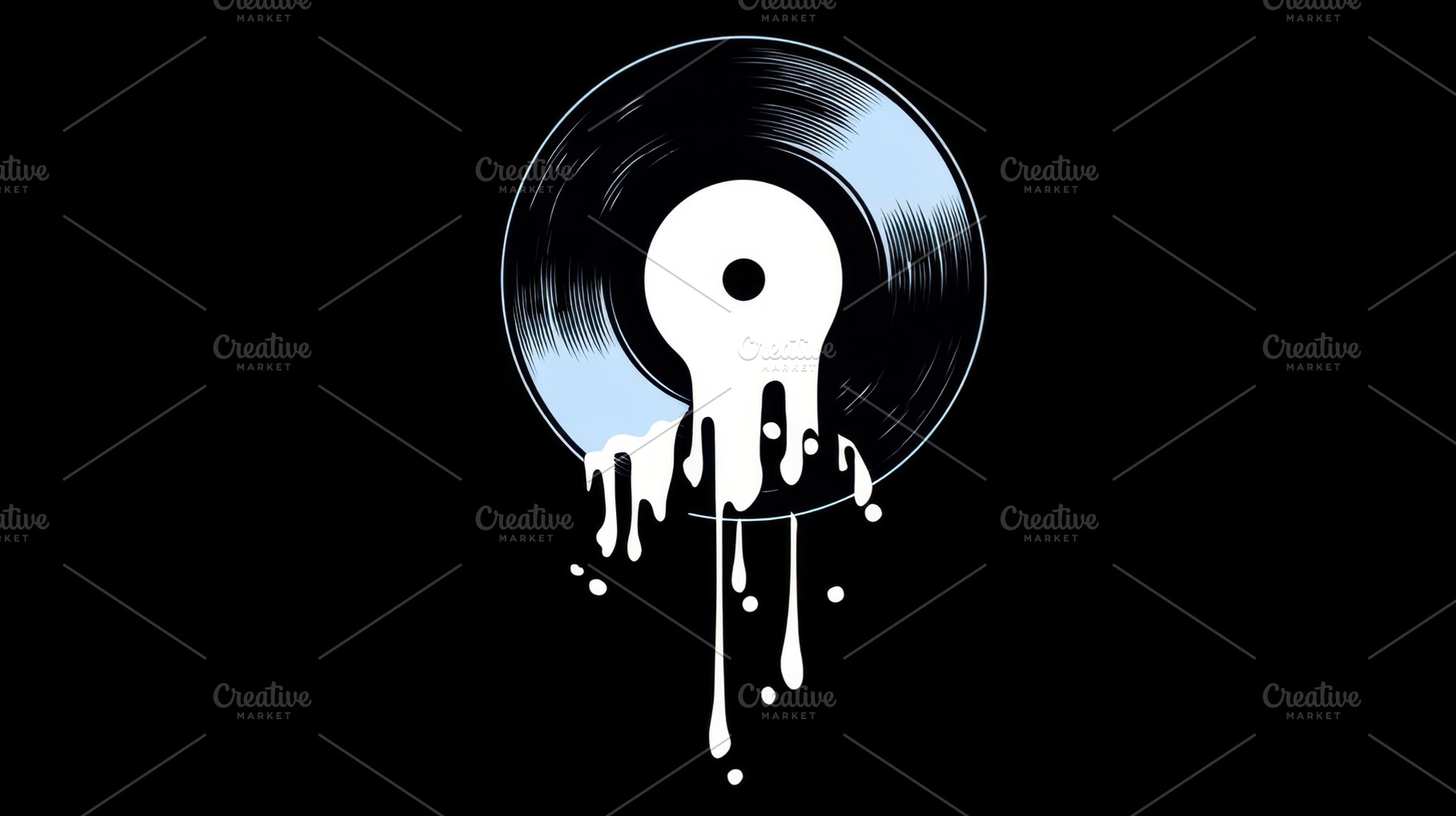 Vinyl record with liquid, a Photo by Beautiful things
