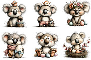 Whimsical Easter Koala Clipart, an Illustration by Sublimation Artist (Thumbnail 4 of 7)