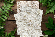 Ivory Floral Lace Scrapbook Paper, a Background Graphic by V Design Creator (Thumbnail 12 of 12)