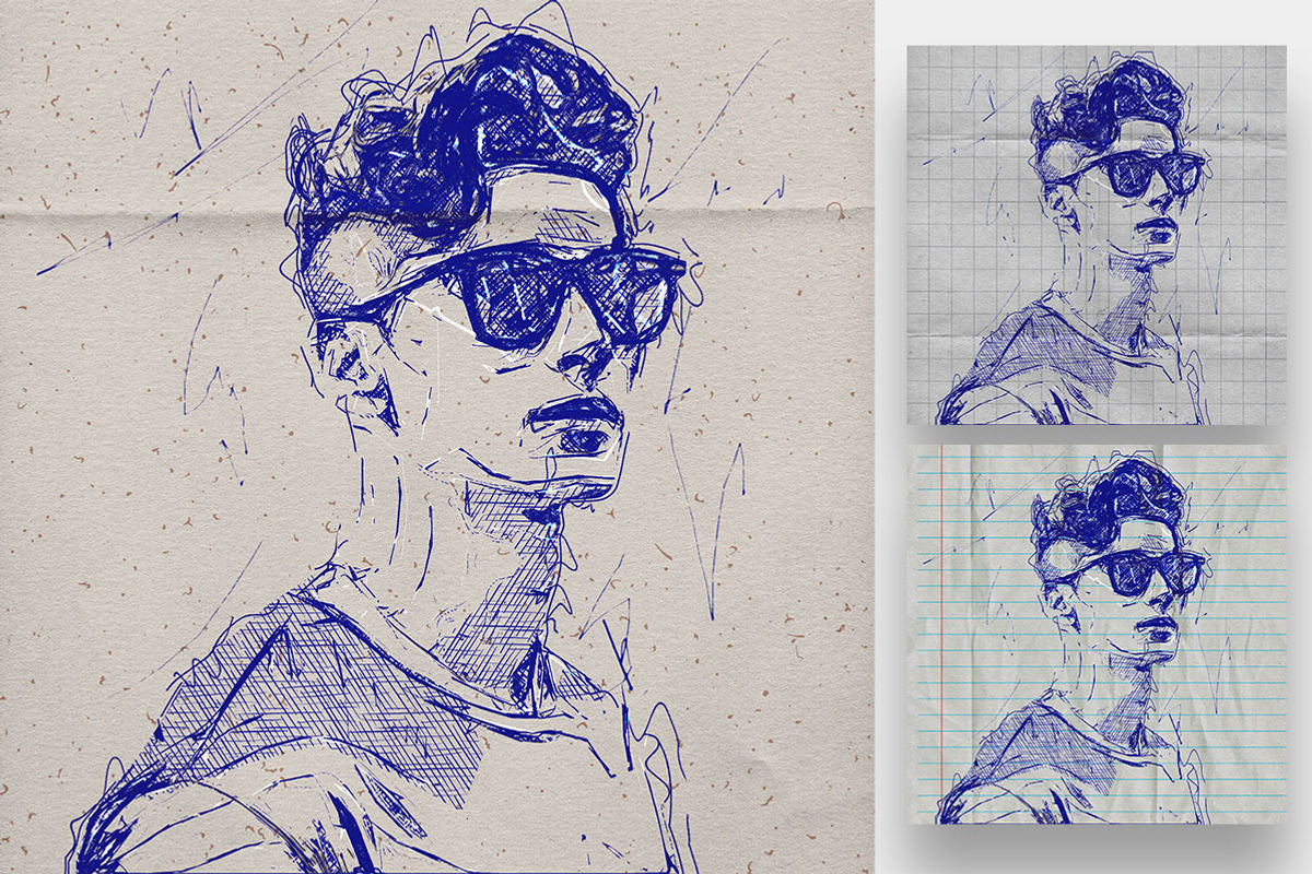 Realistic Pen Sketch Creator, an Action Add-On by Amorjesu.com (Photo 14 of 37)