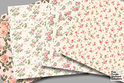 Vintage Pink Roses Flowers Floral, a Pattern Graphic by Fine Purple Elephant (Thumbnail 4 of 5)