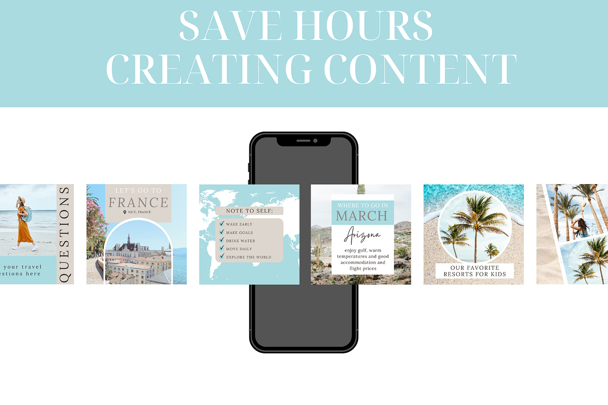 Travel Instagram Templates, a Social Media Template by Oh So Social Boutique (Photo 5 of 5)