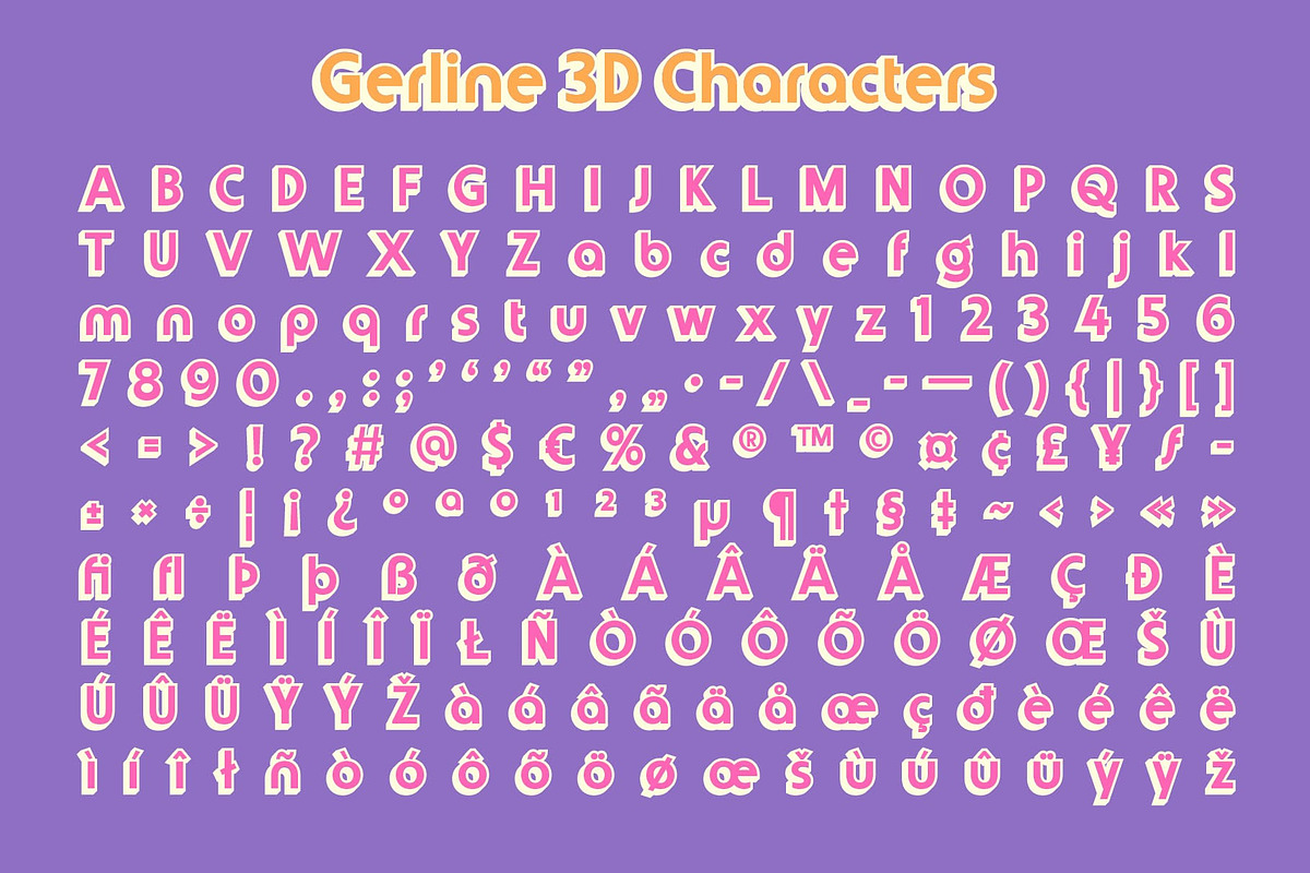 Gerline 3D, a Sans Serif Font by Craft Supply Co. (Photo 8 of 8)