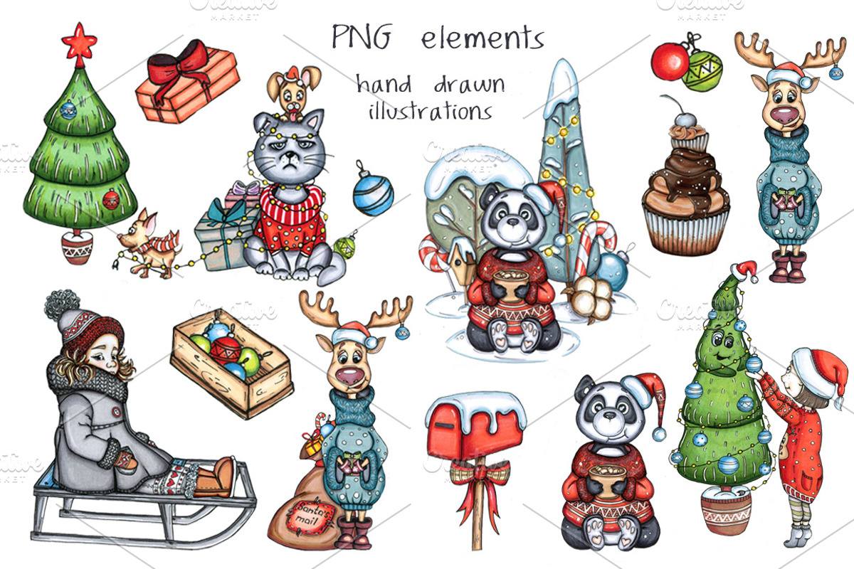 Christmas Mood set, an Illustration by artdreamer (Photo 2 of 3)