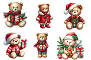 Christmas Bears Clipart, an Illustration by Designworld (Thumbnail 2 of 6)