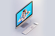 Imac Isometric Mock-up, a Mac Mockup by graystudio (Thumbnail 3 of 4)