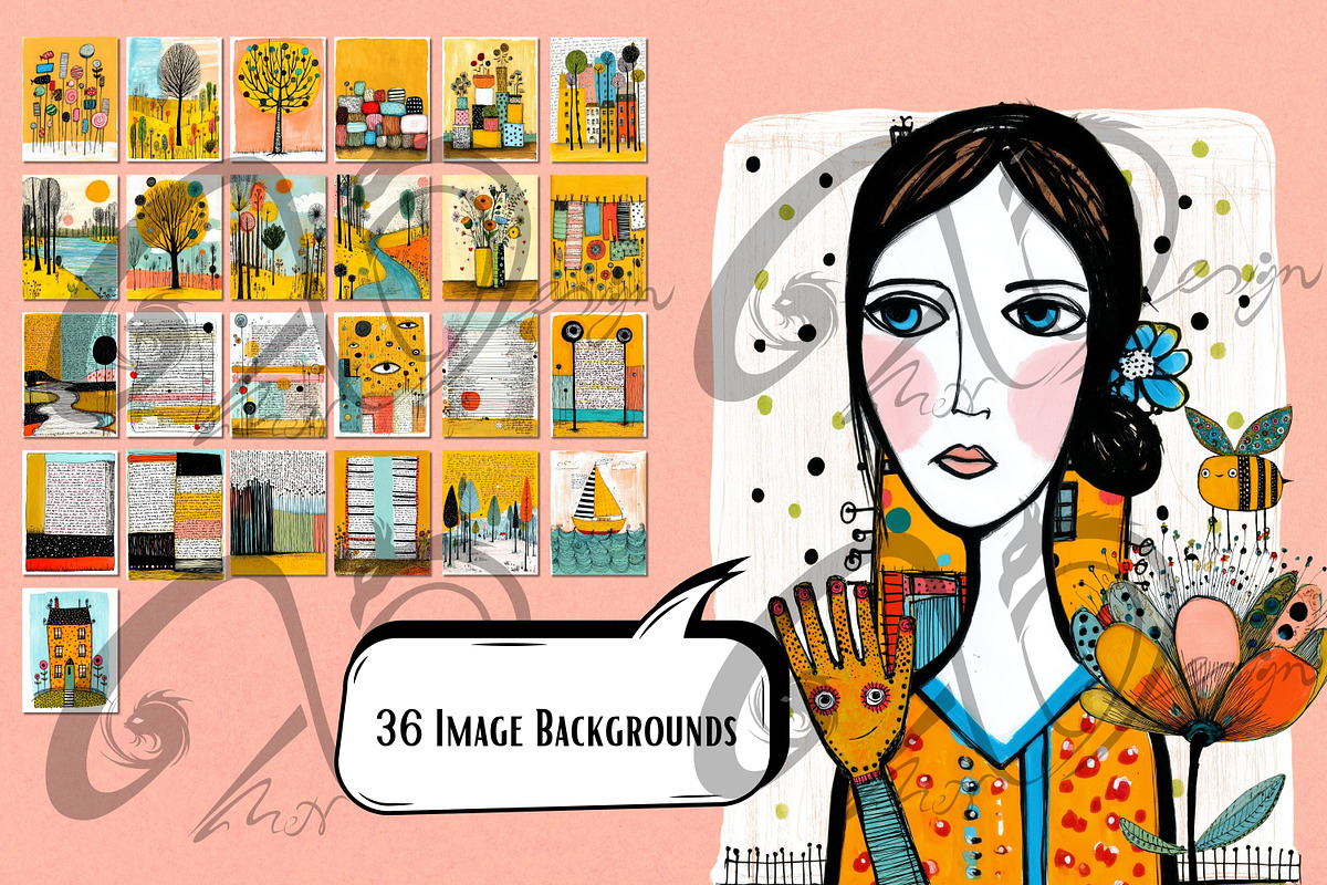 Playful Portraits & Patterns, a Person Illustration by NiiiNArt (Photo 2 of 7)