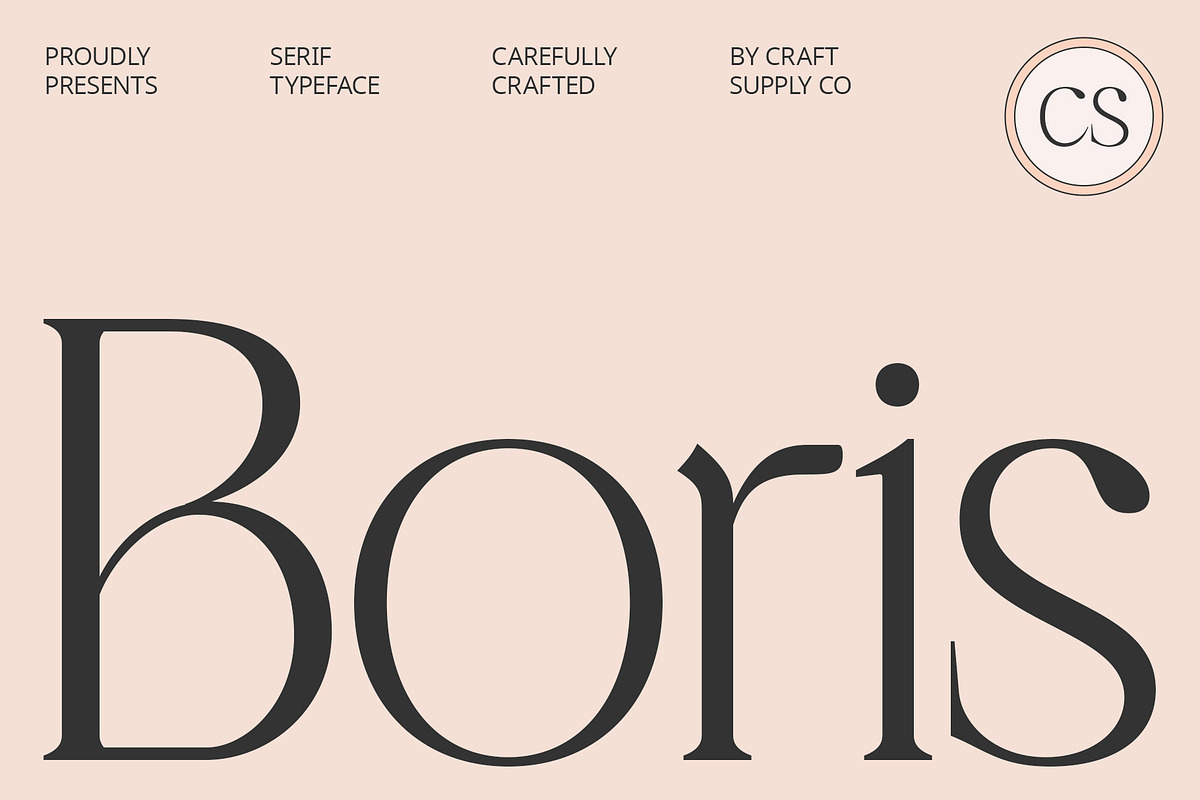 CS Boris – Elegant Font, a Serif Font by Craft Supply Co. (Photo 1 of 8)