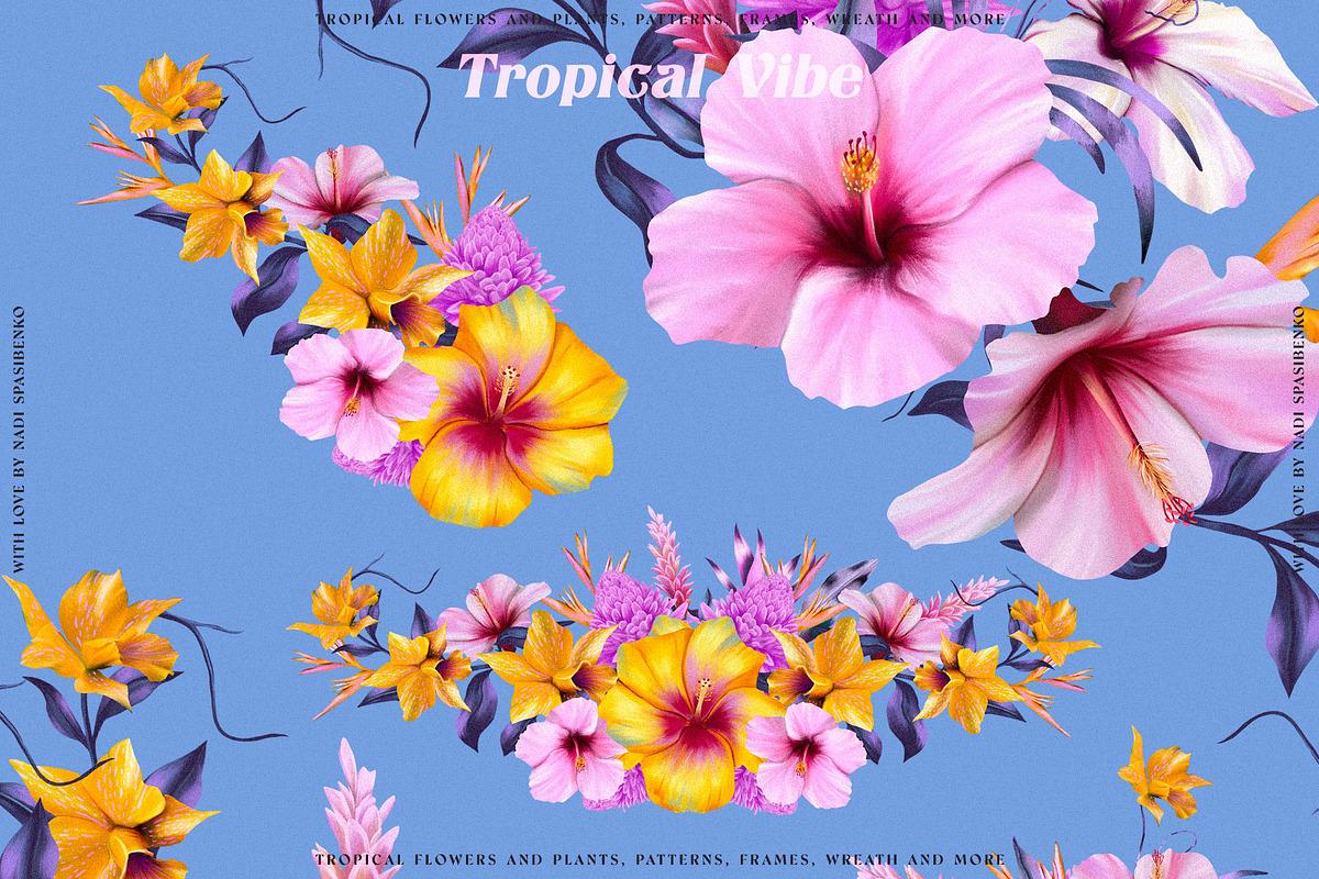 Floral Tropical Vibe, a Wallpaper Graphic by nadispasibenko (Photo 19 of 21)