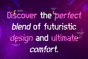 Town Hack - Futuristic Display Font, a Sans Serif Font by Kincrev Studio (Thumbnail 8 of 10)