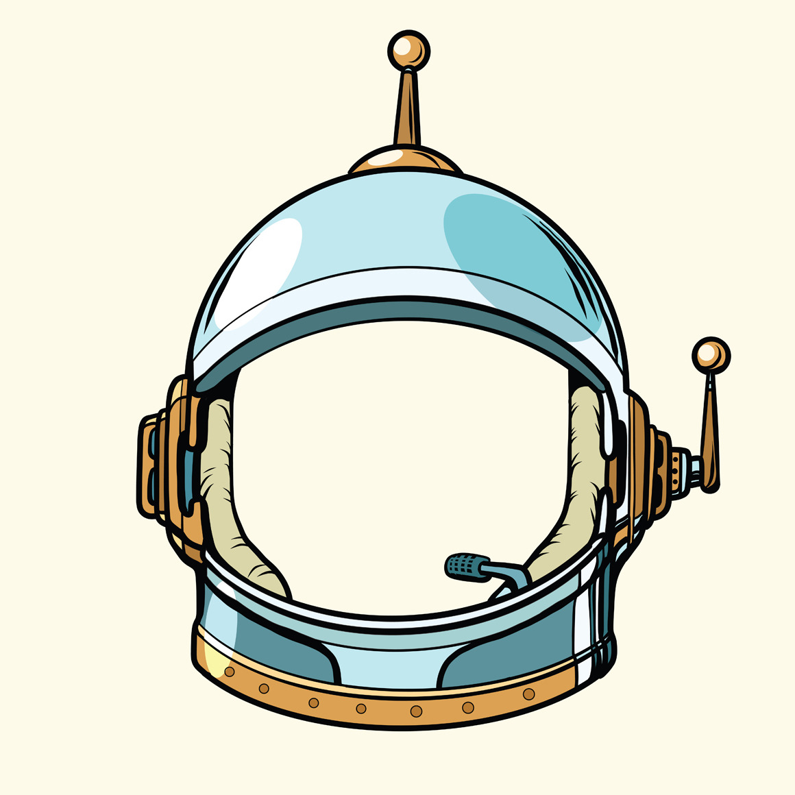 Space suit helmet, a Person Illustration by studiostoks