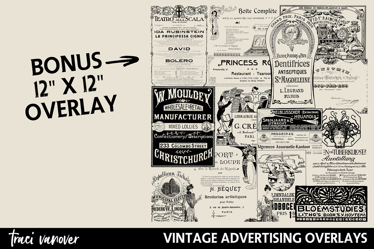 Vintage Advertising Overlays, an Illustration by ephemoire (Photo 8 of 8)