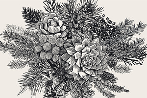 Winter Clipart B&W