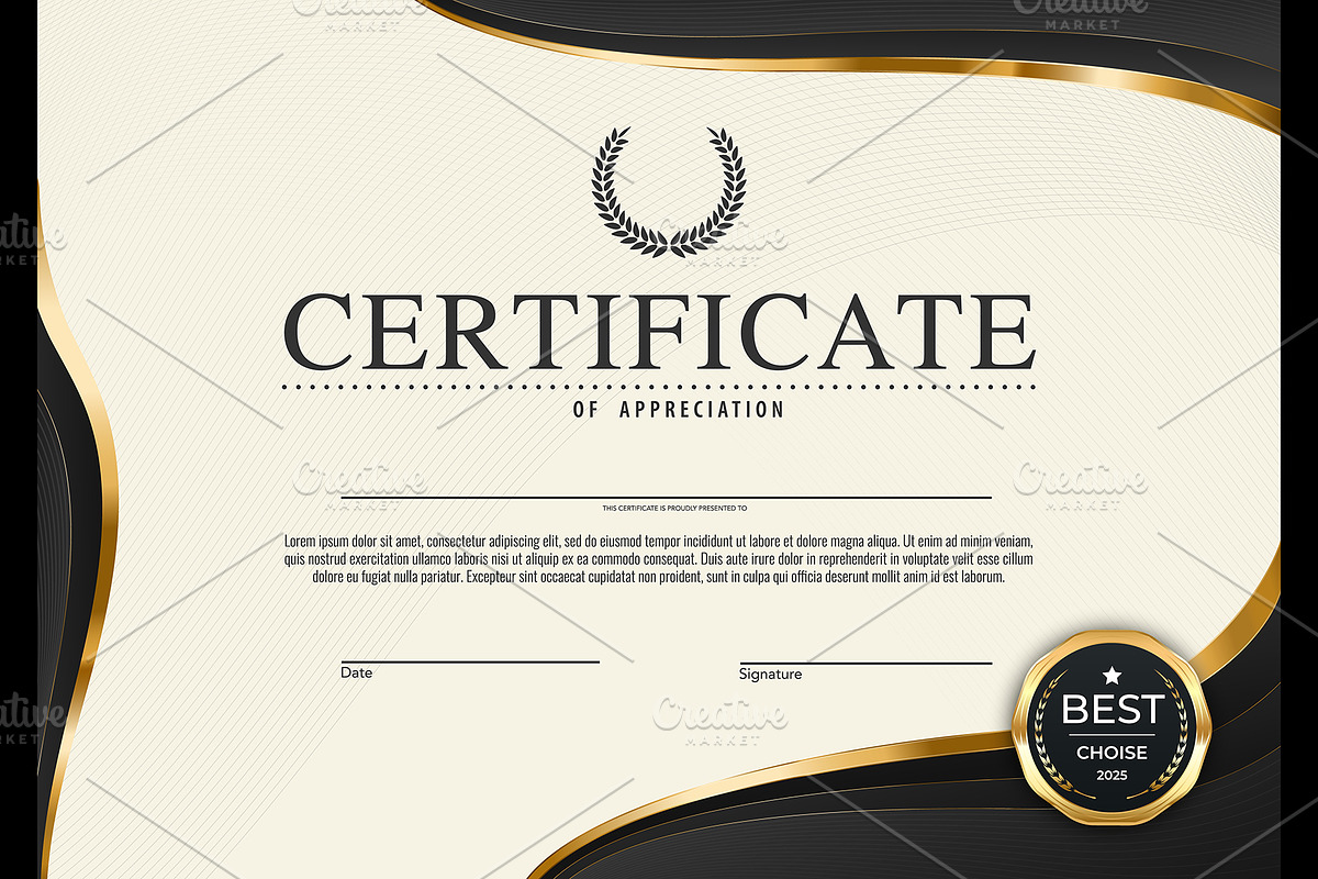 Business education diploma template, a Texture Illustration by Vector Tradition (Photo 2 of 3)